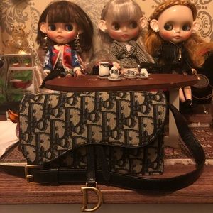 DIOR OBLIQUE SADDLE BELT BAG